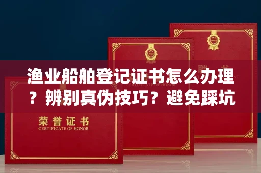 北京渔业船舶登记证书怎么办理?辨别真伪技巧?避免踩坑指南